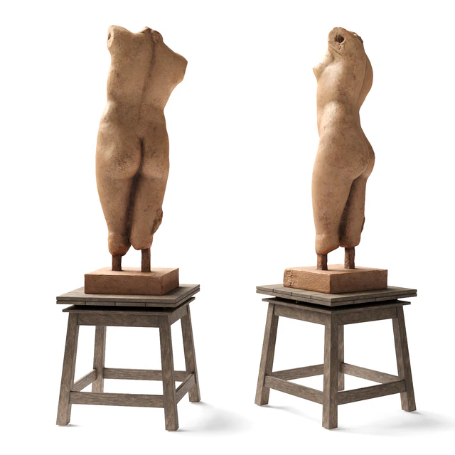 Classic woman bust with table — Скачать