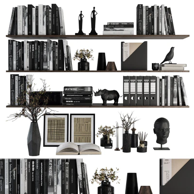 Decorative Set on Shelves and Decor objects — Ver 1