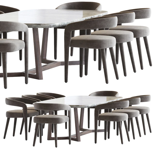 Lisette White Dining Chair and Concorde Table — Скачать
