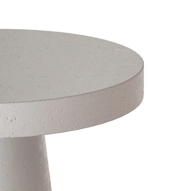 Круглый Журнальный столик Willy White Plaster Pedestal Side Table — Скачать