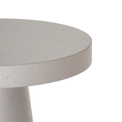 Круглый Журнальный столик Willy White Plaster Pedestal Side Table — Вид 2