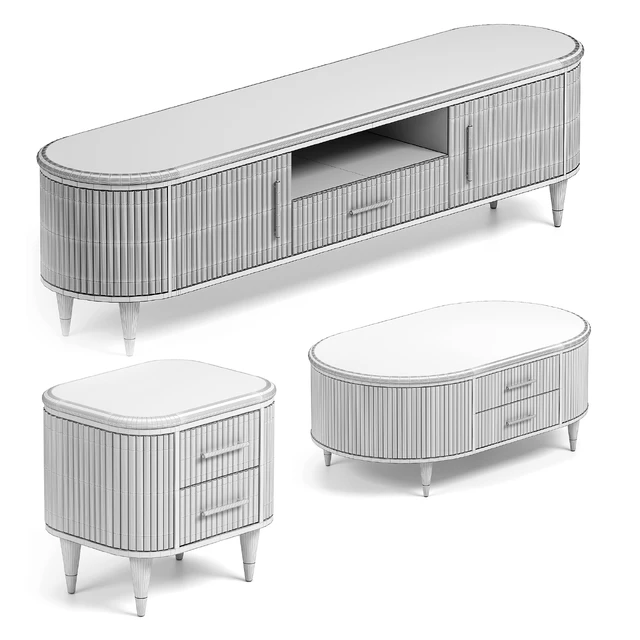 Faux Marble Top Green Media Stand — Descargar