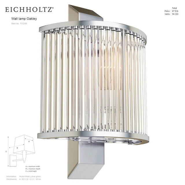 EICHHOLTZ Wall lamp Oakley 111248 111249 — Скачать