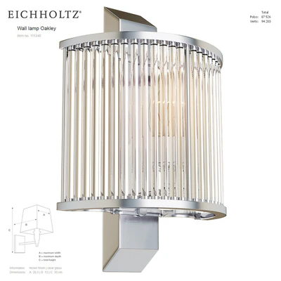 EICHHOLTZ Wall lamp Oakley 111248 111249 — Вид 1