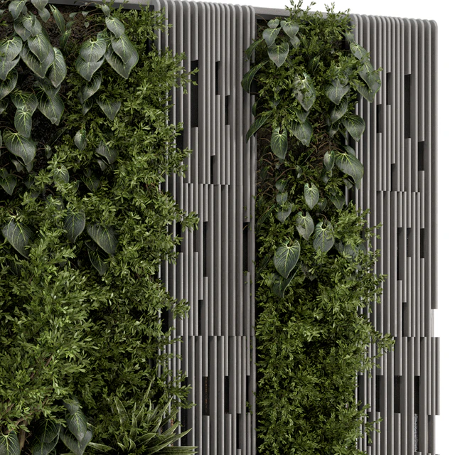Indoor Wall  Vertical Garden in Wooden Base - Set 864 — Скачать