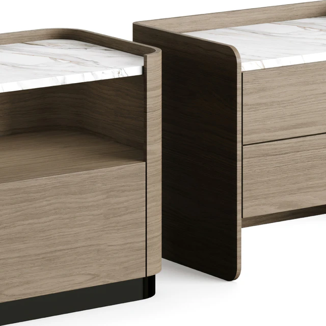Echo Wood Bedside Table Lux Lucia Casa — Descargar