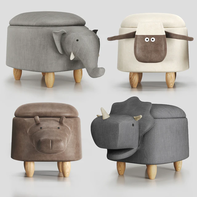 Hippo Childrens Storage Stool — Скачать