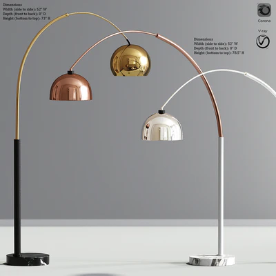 Modern Arc Floor Lamp Set 02 — View 1