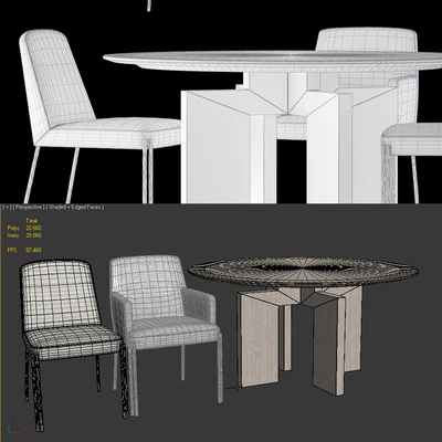 Kelly Wearstler Ida Table and Melange Chair — Ver 2