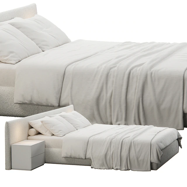 Soft Headboard Bed — Скачать