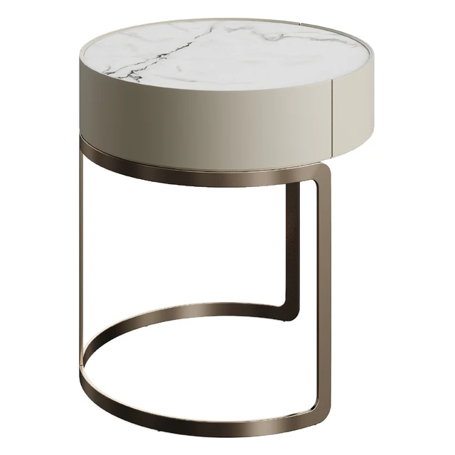 Light Luxury Circle Marble Bedside GG42 — Скачать