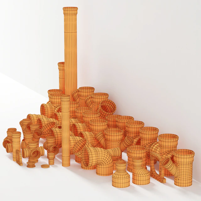 Sewer pipes collection counstraction / Фитинги  канализационные конструктор — Скачать