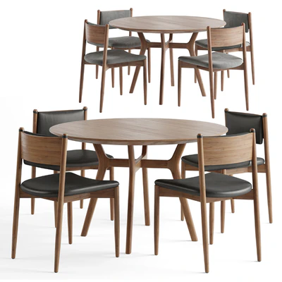 Ronu Chair. Trips Dining Table — Ver 1