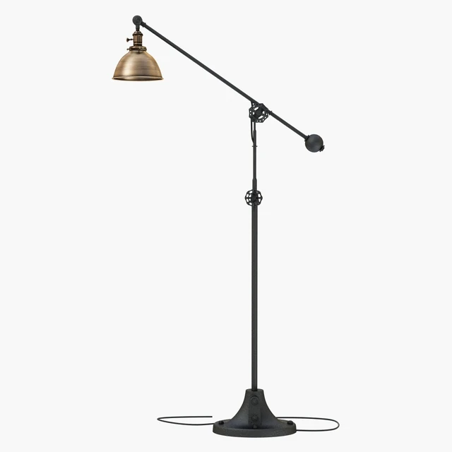 RH INDUSTRIAL ERA TASK FLOOR LAMP ANTIQUE BRASS — Скачать