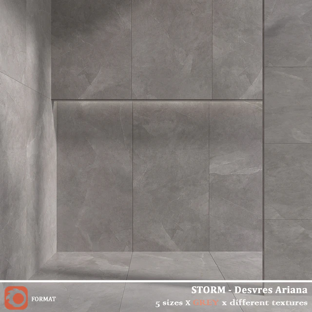 Desvres Ariana STORM white sand gray mud — Descargar