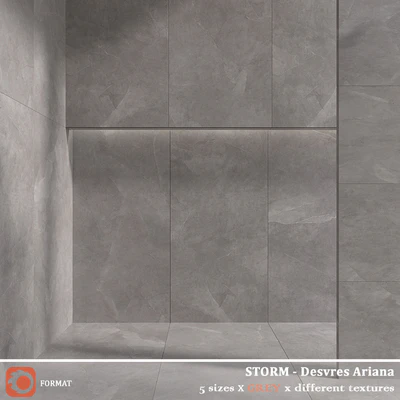Desvres Ariana STORM white sand gray mud — Ver 2