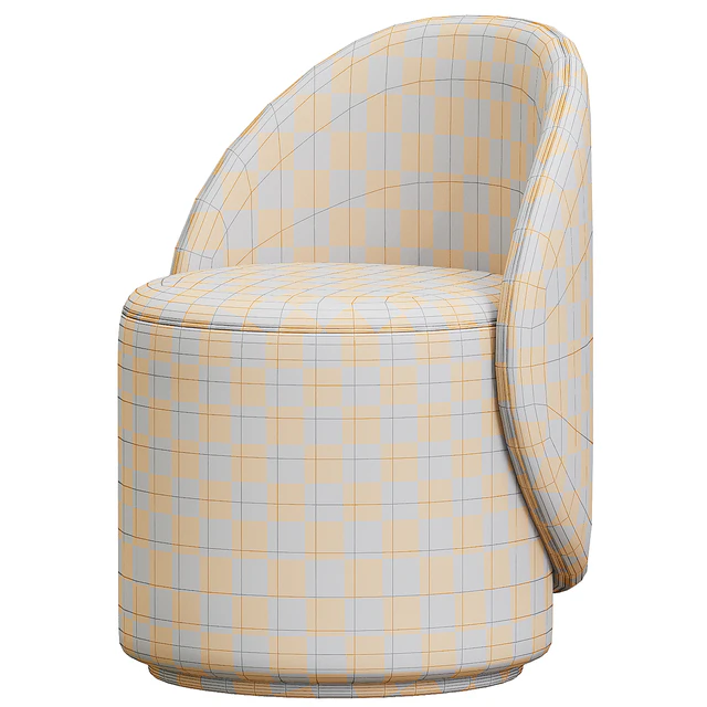 Nordic Boucle Round Vanity Stool — Скачать