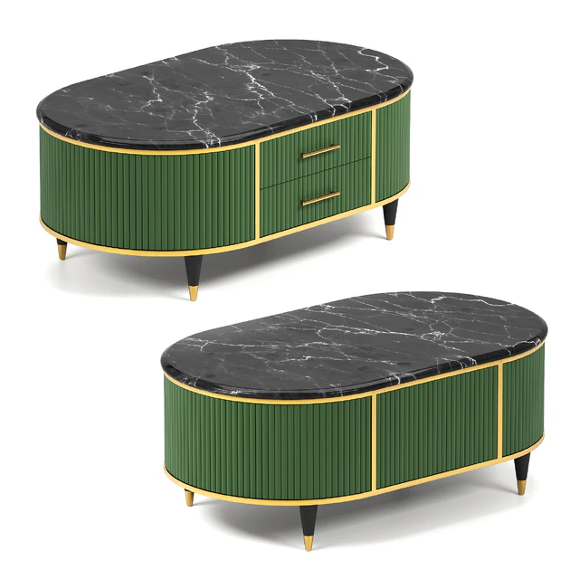 Faux Marble Top Green Media Stand — Descargar