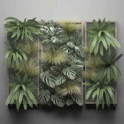 Vertical garden 28. Фитостена, картина, трава, папоротник, монстера, настенный декор, фитомодуль, вертикальный сад — Вид 2