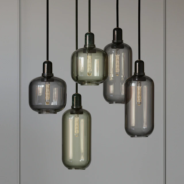 Normann Copenhagen Amp Lamp Smoke Black and Green Lamps — Download
