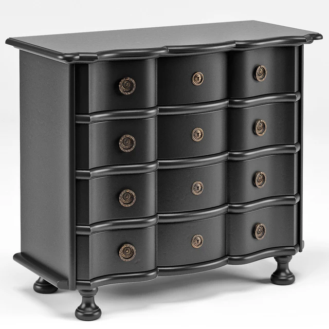 Black Bowfront Chest — Descargar
