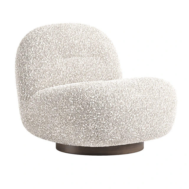 Soft Cozy Boucle Ivory Natural Otis Swivel Accent Chair — Descargar