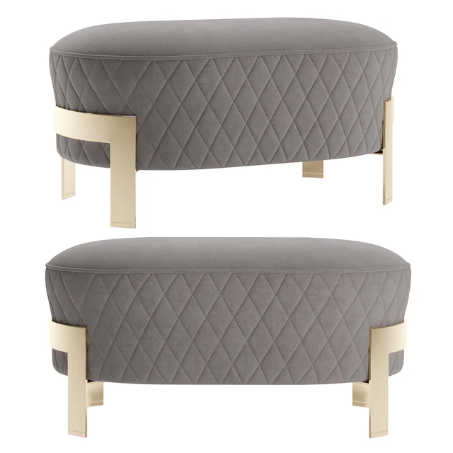 Cosmo Ottoman with metal legs 2 — Скачать