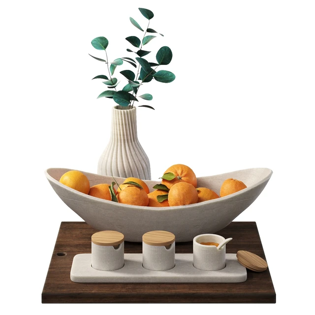 Decorative set for the kitchen with oranges — Descargar