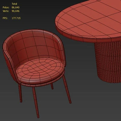 GLOBEWEST Benjamin Ripple table and Filmore dining chair Eichholtz — Вид 2