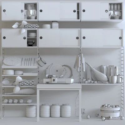 Department in the supermarket with jamon and preservation — Ver 2
