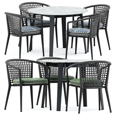 Erica 19 chair and Ginepro round Outdoor table by bebitalia — Ver 1