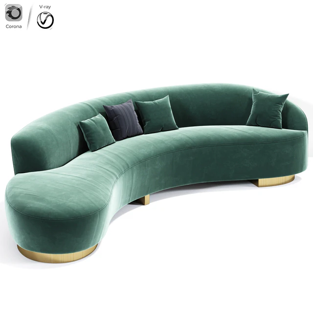 Serpentine Sofa And Freeform Curve Vladimir Sofa Set — Descargar