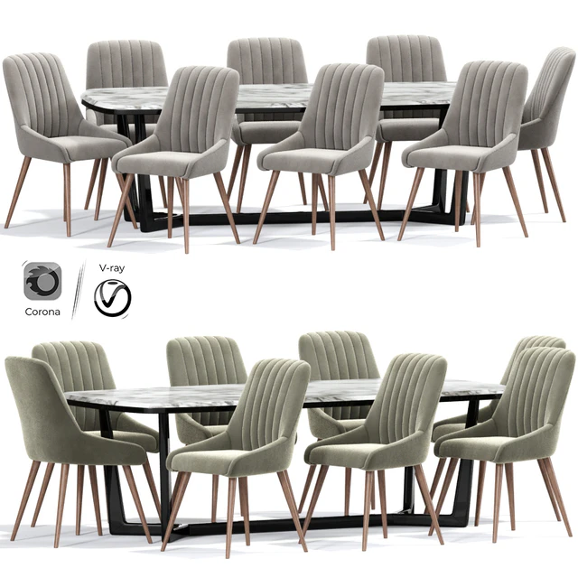 Chipman Tufted Dining Chair Table — Descargar