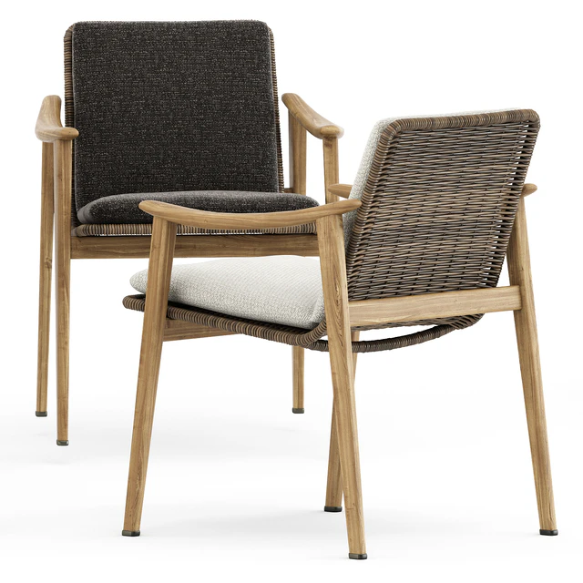 Fynn Outdoor chair by Minotti and Ren Dining table C1100 by Stellarworks — Descargar
