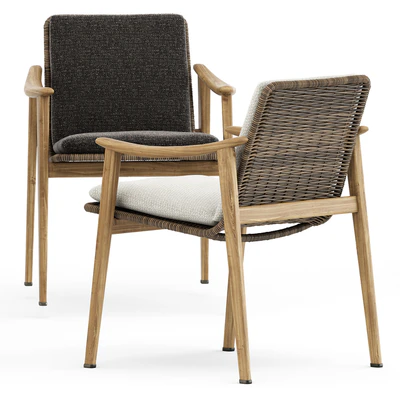 Fynn Outdoor chair by Minotti and Ren Dining table C1100 by Stellarworks — Ver 2