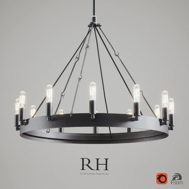 CAMINO VINTAGE CANDELABRA/FILAMENT ROUND CHANDELIER IRON — Скачать