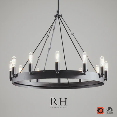 CAMINO VINTAGE CANDELABRA/FILAMENT ROUND CHANDELIER IRON — Вид 2