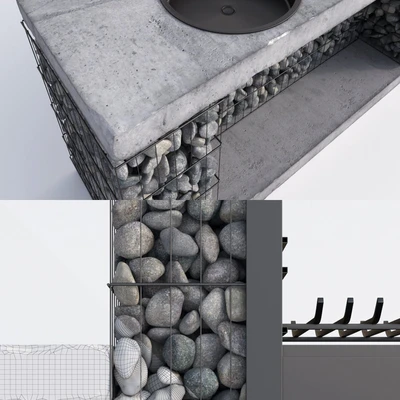 Modern barbecue from Gabion 2 — Ver 2