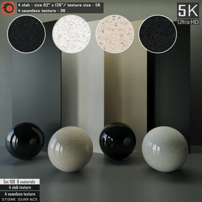 Stone Slab & Seamless texture Set 108 — Вид 1