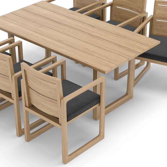 RH Outdoor Navaro restangular table-chair — Descargar