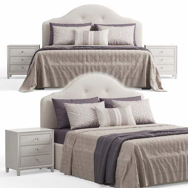 Kaussner Upholstered Bed with Encore Headboard — Descargar