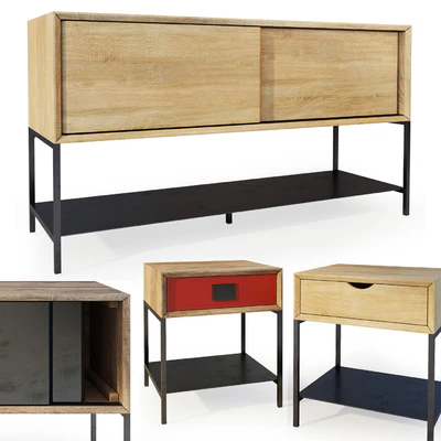 Curbstone and chest of drawers La Redoute. Mambo. Nightstand, sideboard — Ver 1