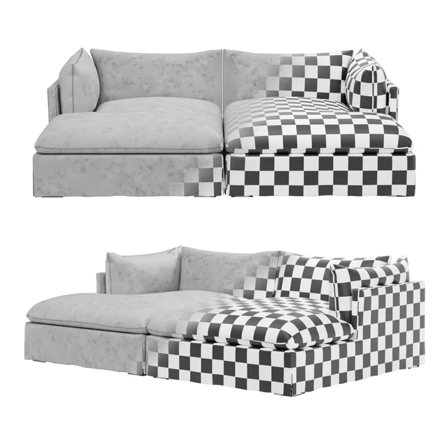 Four Hands Atelier Habitat Double Chaise Sectional — Скачать