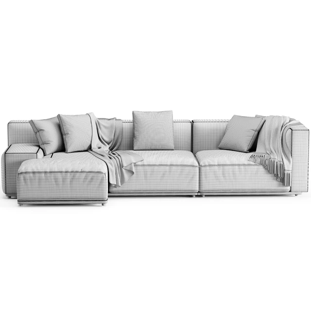 Cassina Mex Cube Chaise Longue Sofa — Скачать