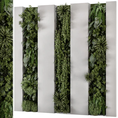 Indoor Wall  Vertical Garden in Concrete Base - Set 930 — Вид 1
