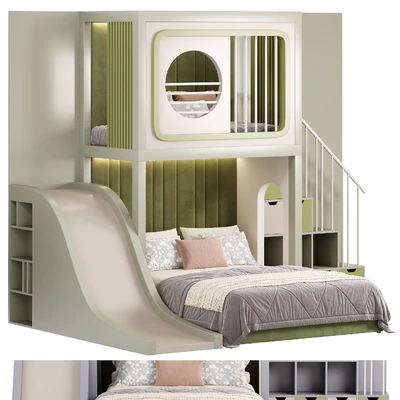 Designer two-level bed Kids room 10 — Ver 2