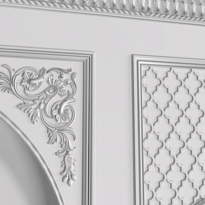 Arch in oriental style. Arab decorative wall. Arabic wall.Oriental Wall paneling — Ver 2