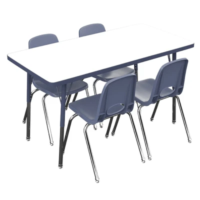 5 Piece Rectangular Activity Table & Chair Set — Ver 1