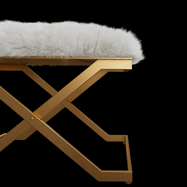 Uttermost Farran Fur Small Bench — Descargar