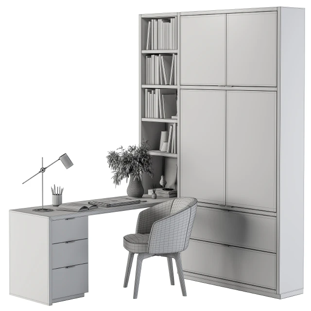 Office Furniture Wardrobe and Table - Home Office 34 — Скачать